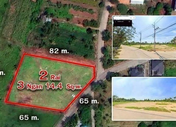 Prime location land 2 Rai 314.5 SQW. @ Huai Yai