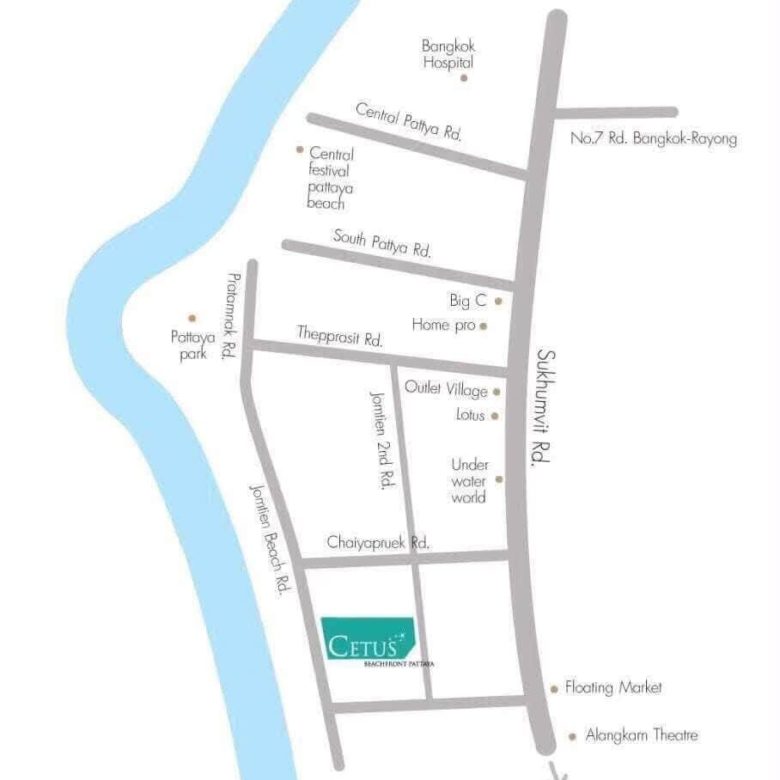Desirable Condo 1 Bed, 1 Bath 40 SQM.@ Cetus Beachfront Pattaya