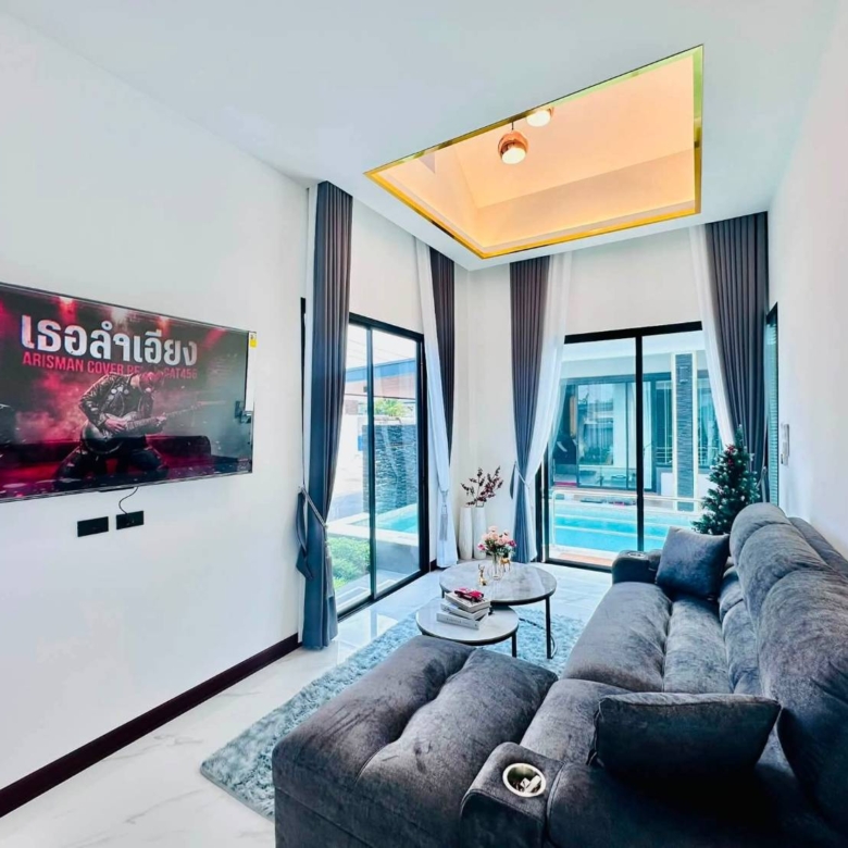 For Sale : Luxury Modern Pool Villa near Mabprachan Reservoir @ Pong – Pattaya