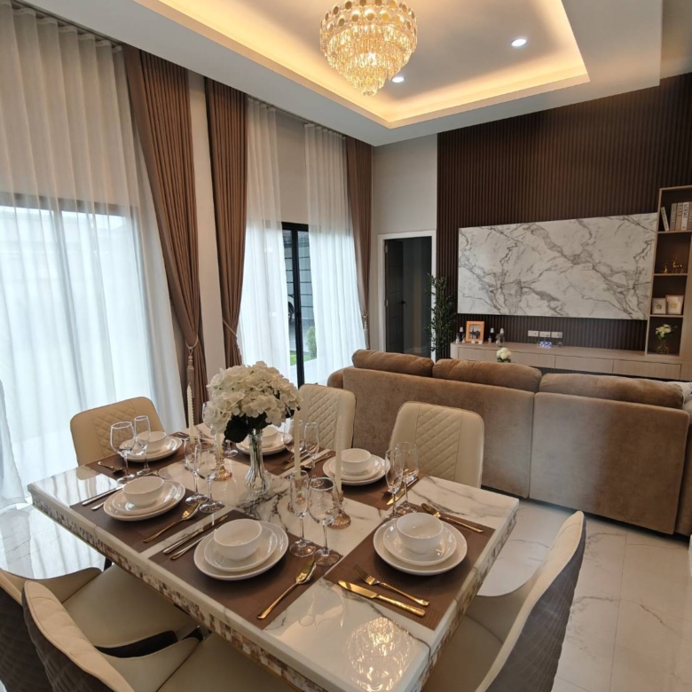 For Sale : Newly built detached house on a spacious plot @Pong – Mabprachan