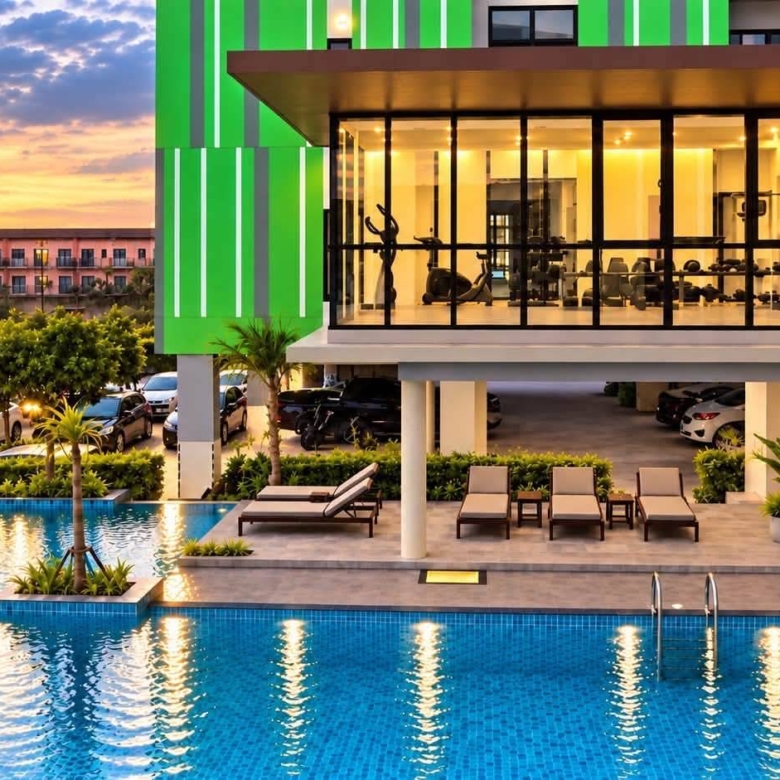 For Sale : Luxury-decorated condonear the railway @ Naklua
