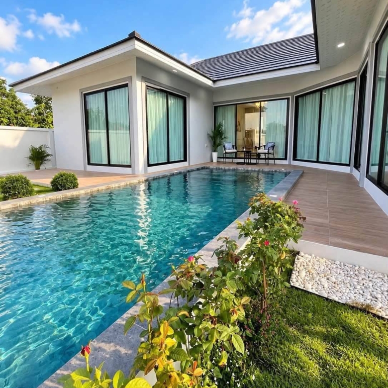 For sale : Best Price! 8.99M Baht, Spacious Pool Villa with Great Amenities
