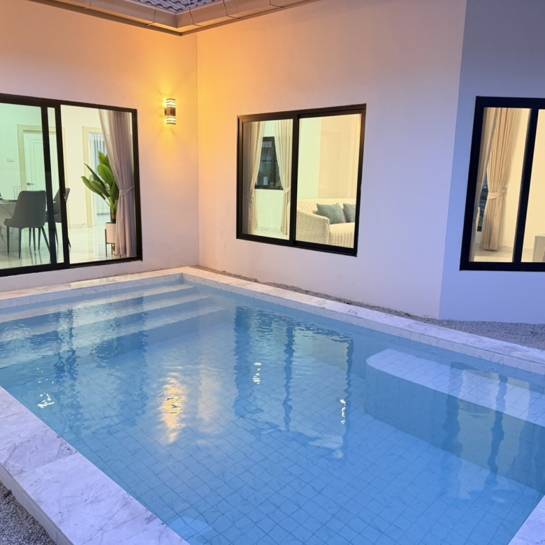 For sale : Best Price! 6.9M Baht, Modern Pool Villa with 75 SQW. Land Area